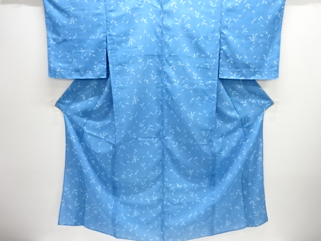 未使用品　駒絽草葉模様小紋着物